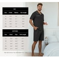 thumbnail image 3 of GIRUNS Mens Pajamas Sets Summer Sleepwear Modal Soft Loungewear Short Sleeve and Shorts 2 PCS PJ Sets Black L, 3 of 8