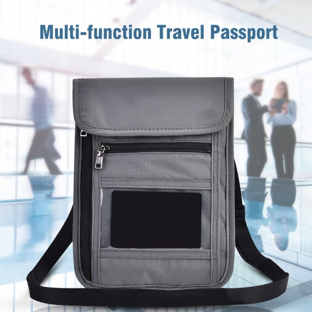 Nimomo Cartera De Viaje para El Cuello, Porta Pasaporte, Bolsa para El Cuello, Funda para Pasaporte De Viaje, Bolsa para El Cuello para Mantener Su Efectivo Y Documentos Seguros