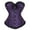 Purple, variant on Corset Belt for Women Vintage Floral Embroidery Patterns Bustier Bodysuit Lace Up Cosplay Boned Corset Belt Halloween Costumes Green