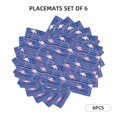 thumbnail image 5 of Rocae Flamingo Printed Heat Resistant Place Mats,Classic Hemstitch Cloth Fabric Placemats Imitation Linen Place Mat Table Mats 18x12 inch, 5 of 5