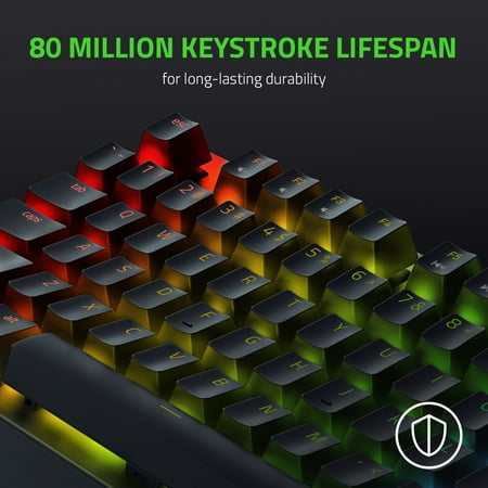 Razer - BlackWidow V3 TKL Wired Mechanical Green Clicky Tactile Switch Gaming Keyboard with Chroma RGB Backlighting - Black