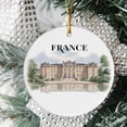 thumbnail image 2 of France Christmas Ornament, France Ornament, Christmas Ornaments, France Custom, France Personalized Ornament, France Bauble, French Palace WXycO3 (France Christmas), 2 of 4