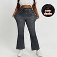 thumbnail image 5 of SELONE Denim Capris for Women Casual Leggings Pants Lounge Flare Pants High Stretch Soild Summer Clothes Black S, 5 of 8