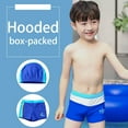 thumbnail image 3 of LNMQLPDBS Swimsuits for Kids Pattern Printed Elastic Swim Shorts with Striped & Swimming Cap 2pcs Outfits Quick Dry Beach Swimwear Toddler Rashguard Boy Hot Spring Swimsuit A 5-6 Years, 3 of 6