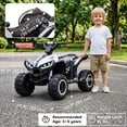 thumbnail image 3 of Aosom VTT pour Enfants 12 V avec Musique, Phares, Vitesse Haute et Basse, Blanc, 3 of 10