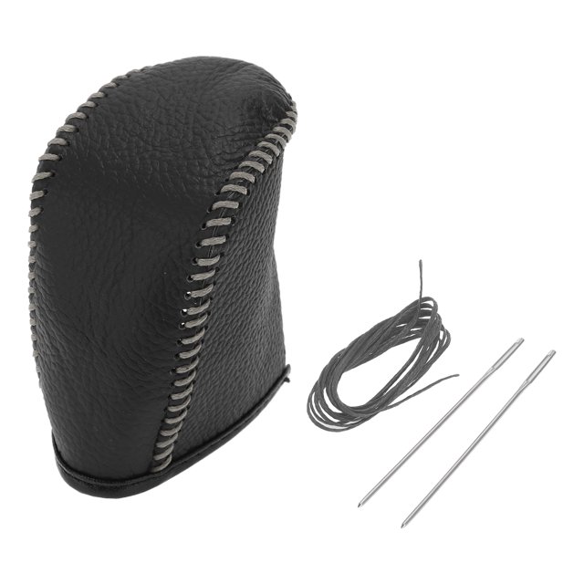 Cubierta de pomo de cambio de marcha Unique Bargains para Dodge Journey 2011-2020, antideslizante, texturizada, negra y gris, protector de mango de cambio de cuero sintético, 1 Pc