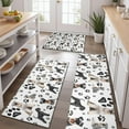 thumbnail image 2 of Schnauzer Dogs with Paw Kitchen Rugs Sets Of 3,Kitchen Runner Rugs Non Skid Washable,Decorative Kitchen Floor Mats for Kitchen,Sink,Laundry,17"x30"+ 17"x47" + 17"x59", 2 of 6