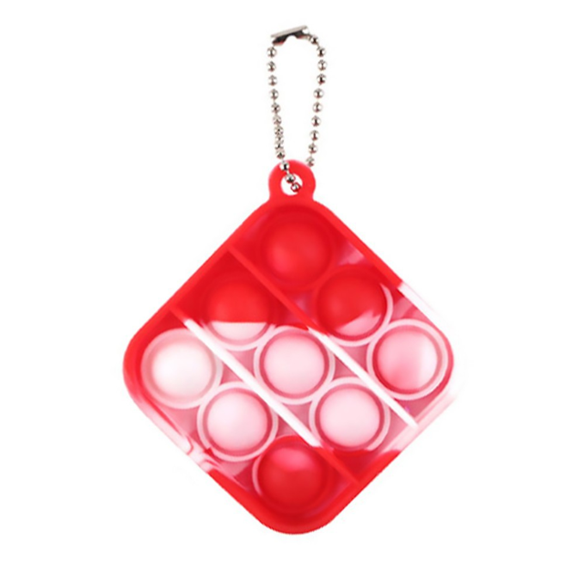 Simple Dimple Fidget Toy with Keychain Silicone Sensory Toys for Adults Kids Stress Relief Decompression Toy