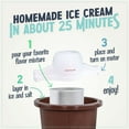 thumbnail image 3 of Nostalgia 6-Quart Ice Cream Machine, Parlor Style Electric Ice Cream Maker, White and Dark Brown, 3 of 8