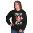 thumbnail image 5 of Betty Boop Smart with a Heart Cartoon Women Crewneck Sweatshirt Brisco Brands L, 5 of 6