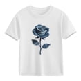 thumbnail image 2 of Piuwrlz White Short Shirts Sleeve Teen Girls Graphic T-Shirts Pullover White Size 9 Years, 2 of 10