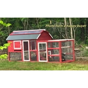 Chicken Coop Outlet Large 102 Wood Backyard Hen House Nesting Box & Run & Cleaning Tray