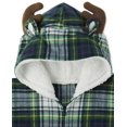 thumbnail image 3 of Pijama de forro polar a cuadros Baby Boys The Children's Place Moose, 3 of 5