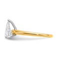 thumbnail image 3 of Auriga 14k Two-tone Gold 1 carat LG Diamond Pear Solitaire Engagement Ring for Women Size 7, 3 of 6