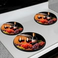 thumbnail image 7 of Gas Stove Burner Cover,Electric Stove Top Protector,Easy to Clean,Classic Wine Elements Barrel, Bottle, Glasses and Grapes, 7 of 7