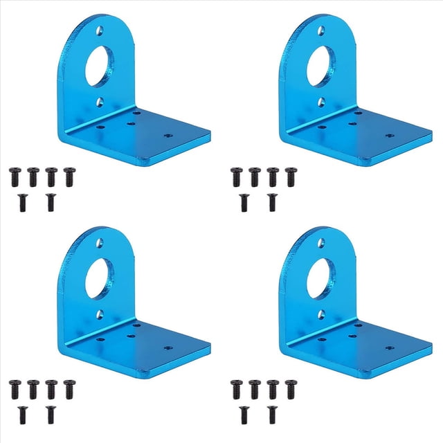 4X Support Moteur, Réglable pour Voitures Rc Support Moteur avec Vis pour Voitures Rc 1:12 12428 12423 Fy-03, 4 x Support Moteur (avec Vis), Bleu