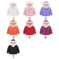 thumbnail image 4 of LYMAYTER Winter Kids Girls Cotton Jacket Baby Hooded Warm Jacket Toddler Solid Color Thickened Outerwear for 1-8 Years, 4 of 9