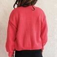thumbnail image 4 of Womens Y2K Cardigan Sweaters Long Sleeve Open Front Cropped Flower Knit Cardigan Aesthetic Shrug Back to College Outfits, 4 of 4