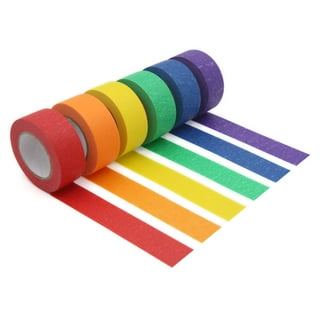 6pcs Colored Masking Tape, EEEkit Colored Painters Tape for Arts & Crafts,  Labeling or Coding - Art Supplies for Kids - 6 Different Color Rolls 