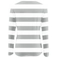 thumbnail image 2 of Neewe Women's Casual Striped Long Sleeve Tops Crew Neck Knit Basic T Shirts, 2 of 6