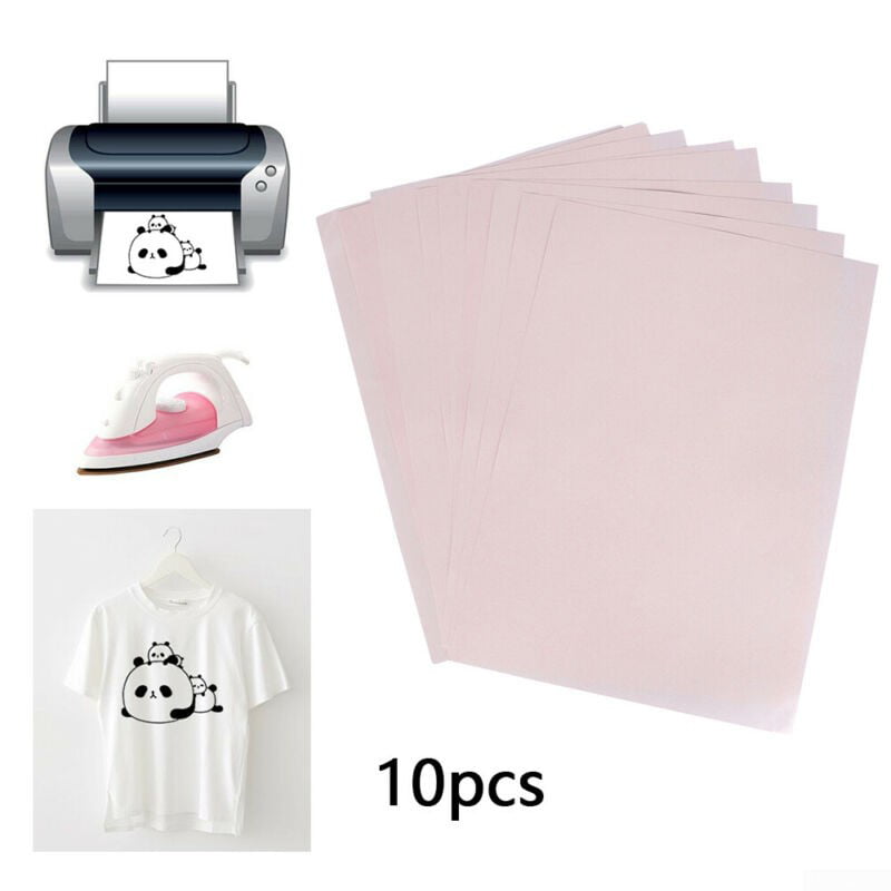 10Pcs A4 Heat Transfer Iron-On Paper For Light & Dark Fabric Cloth T-shirt HOT ~ 