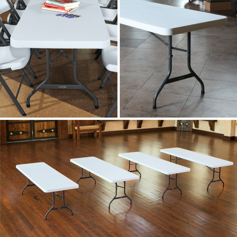 Lifetime Combo Set of (4) 8-Foot Rectangle Folding Tables & (32