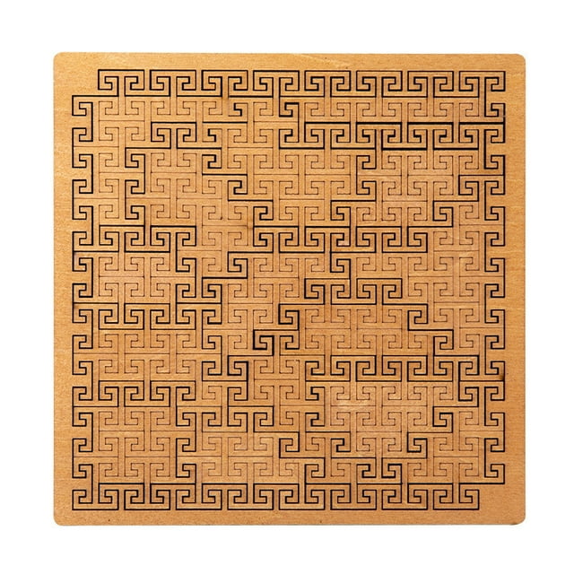 YoGold Fractal Tray Puzzles, Wooden Puzzles Hard Difficult Wooden Jigsaw Puzzles For Adults, Portable Impossible Reverse Thinking Challenging No Image Puzzle B