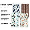 thumbnail image 3 of 4 Pack Changing Pad Covers Woodland Forest Animals Neutral Fitted Baby Changing Pad Cover Set, 3 of 7