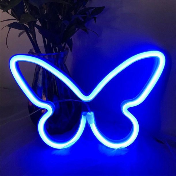 Luces de neón de mariposa, luces de modelado LED, luces decorativas navideñas, luces colgantes de ambiente para centros comerciales en el hogar, linternas pequeñas