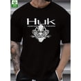 thumbnail image 1 of Men's HUK Performance Fishing Graphic T-Shirt - 100% Cotton, Black with Angry Fish Design, Casual Summer Outdoor Wear, Machine Washable, Outdoor Clothing | Short Sleeve Top | Comfortable Fit, 1 of 7