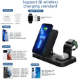 thumbnail image 3 of Wireless Charger, 3 in 1 Wireless Charging Station, Fast Wireless Charger Stand for iPhone 13/12/11/Pro/Max/XS/XR/X/8/Plus, for Apple Watch 7/6/5/4/3/2/1SE, for AirPods 2/Pro(Black), 3 of 8