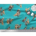 thumbnail image 4 of Soimoi Viscose Chiffon Fabric Beagle,Cane Corso & English Cocker Spaniel Dog Decor Fabric Printed Yard 42 Inch Wide, 4 of 4