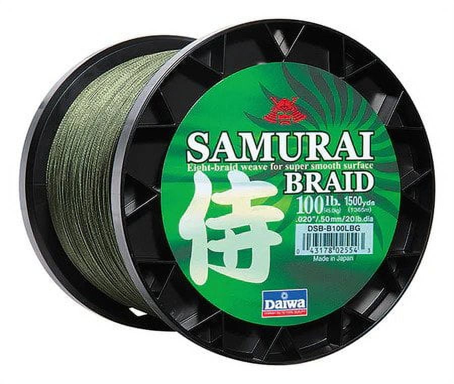 Daiwa SAMURAI Braided Fishing Line Bulk Spool, 80lb, 300yd DSB-B80LB300YG