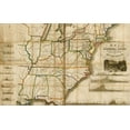 thumbnail image 2 of Vintage Maps 18x13 Black Ornate Wood Framed with Double Matting Museum Art Print Titled - Railroads and canals finished unfinished and in contemplation in the United States 1834, 2 of 4
