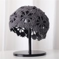 thumbnail image 1 of Zhuge Gorro de crochet suave para mujer y niña, de color liso, tejido a mano, color gris oscuro, 1 of 4