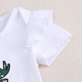 thumbnail image 4 of Karoyedx Girls Clothes 3pcs Summer Outfit Infant Baby Girl Clothes Short Sleeve Ribbed Romper Flared Pants Set Headband Green Size,6-12 Months, 4 of 7