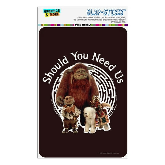 Should You Need Us Labyrinth With Ludo Hoggle and Didymus Home Business Office Sign