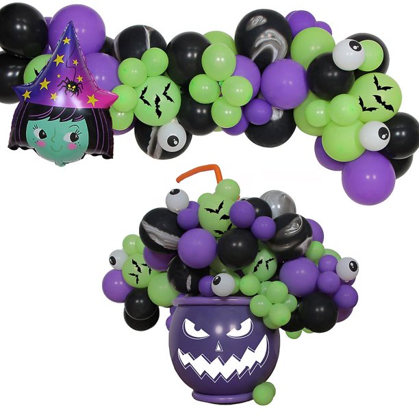 Conjunto de globos de Halloween, decoración de fiesta de Festival de fantasmas transfronterizo, arreglo de atmósfera, tarro de medicina de bruja, conjunto de cadena de globos
