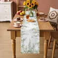 thumbnail image 2 of Green Eucalyptus Leaves Table Runner - 72 Inch Long Spring Floral Weeping Farmhouse Cotton and Linen Blended Dress Scarves Farmhouse Table Runner for Kitchen Dining, Coffee Table, 13" x 72", 2 of 8