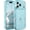 Glitter Clear Blue, variant on for iPhone 16e Phone Case,Cute Laser Colorful Retro Exquisite Curly Wave Wavy Edge Case,Aesthetic Soft TPU Protective for iPhone 16e 6.1 Inch,Purple