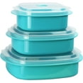 thumbnail image 1 of Reston Lloyd Calypso Basics 3-Piece Microwave Steamer Set, Turquoise, 1 of 7