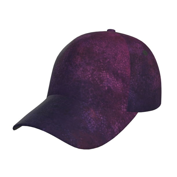 Fotbe Black Dark Blue Purple Gorro Clásico de Béisbol, Gorra Ajustable con Broche Snapback, Gorro de Exterior de Algodón Suave