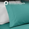 thumbnail image 7 of Superior 4-Piece 600 Thread Count Cotton Blend Deep Pocket Sheet Set, Full, Teal, 7 of 7