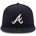 thumbnail image 2 of Men's New Era Navy Atlanta Braves 59FIFTY Fitted Hat, 2 of 5