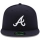 thumbnail image 2 of Men's New Era Navy Atlanta Braves Road Authentic Collection On-Field 59FIFTY Fitted Hat, 2 of 5