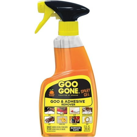 Goo Gone Original Spray Gel - Removes Chewing Gum, Grease, Tar, Stickers, Labels, Tape Residue, Oil, Blood, Lipstick, Mascara, Shoe polish, Crayon, etc. - 12 fl. (Best Way To Remove Chewing Gum From Shoes)