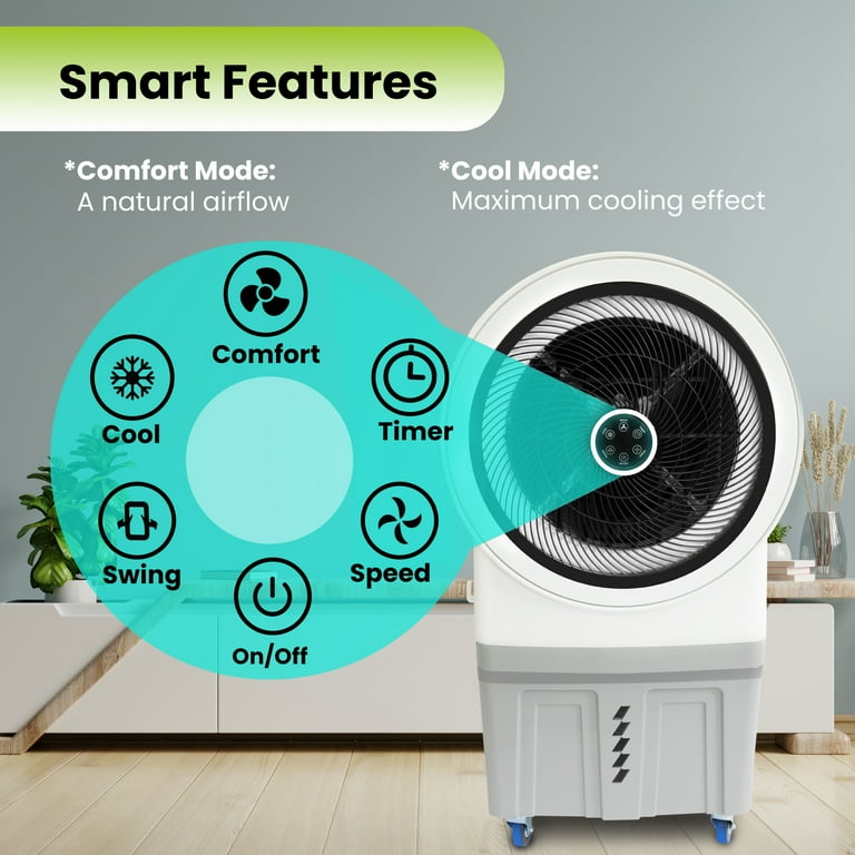 SATURN-7 5300CFM Energy Efficient Air Cooler w/Remote, 7-Gal Tank