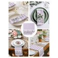 thumbnail image 3 of Purple Lavenders Cloth Napkins Set of 4 Reusable Dinner Napkins, Spring Floral Plaid Farmhouse Elegant Cocktail Napkin Washable Table Napkins for Wedding/Holiday Party/Baby Shower 20"x20", 3 of 7
