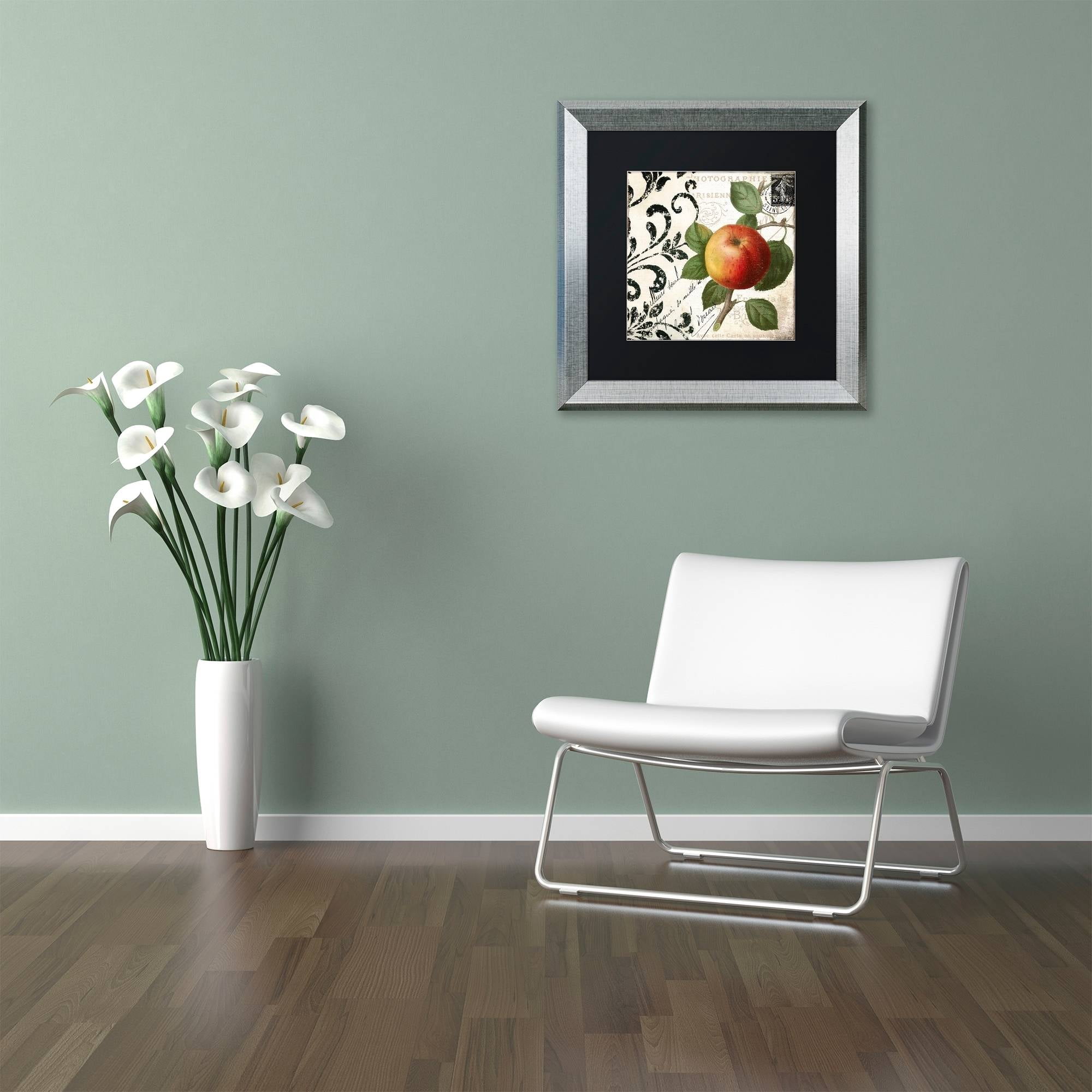 Trademark Fine Art "Les Fruits Jardin IV" Canvas Art by Color Bakery Black Matte, Silver Frame