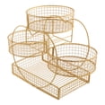 thumbnail image 4 of Cesta de frutas escalonada, frutero, organizador de productos con estante para papel Oro, 4 of 9